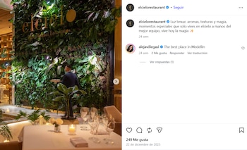 La capital antioqueña obtuvo una de las mayores valoraciones en calidad gastronómica y acceso a alimentos frescos, según la encuesta global - crédito elcielorestaurant / Instagram