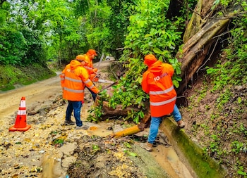 La tormenta Cristina también dejó 126 árboles caídos, 23 deslizamientos y 164 viviendas anegadas por las lluvias en El Salvador. /(Cortesía: Secretaría de Prensa)