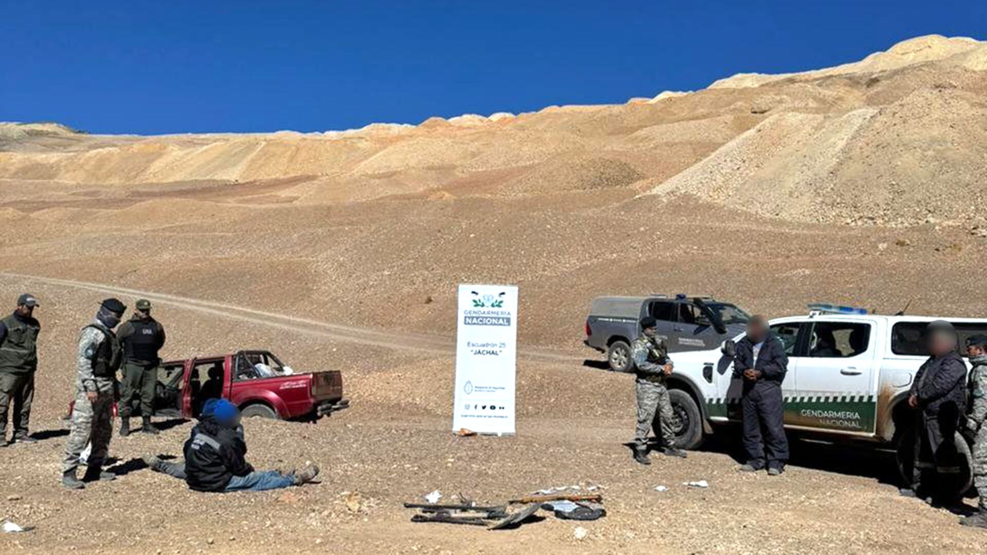 Los mineros chilenos fueron detenidos a más de 3500 metros de altura