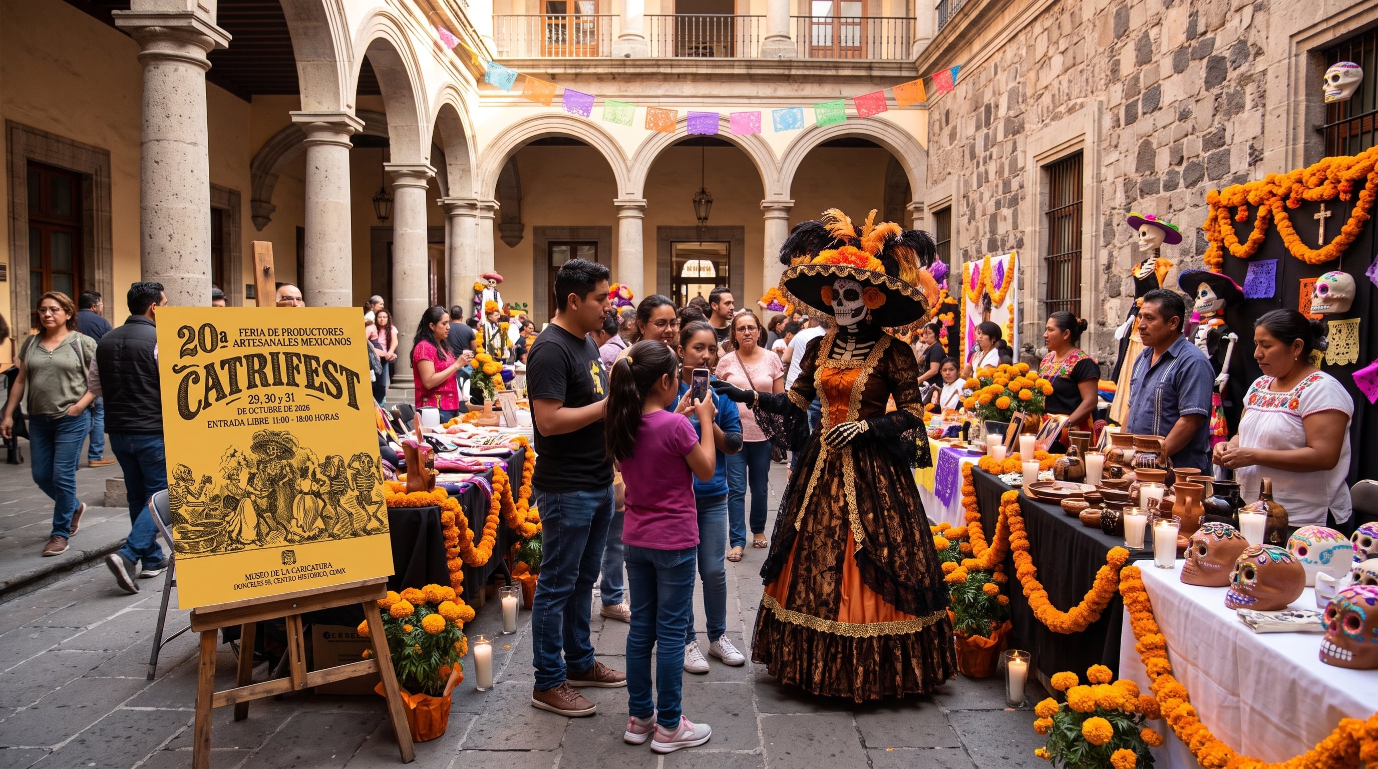 CatriFest en el Centro Histórico: la feria de artesanos mexicanos que podrás visitar este Día de Muertos con entrada libre