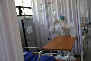 Un paciente con coronavirus es