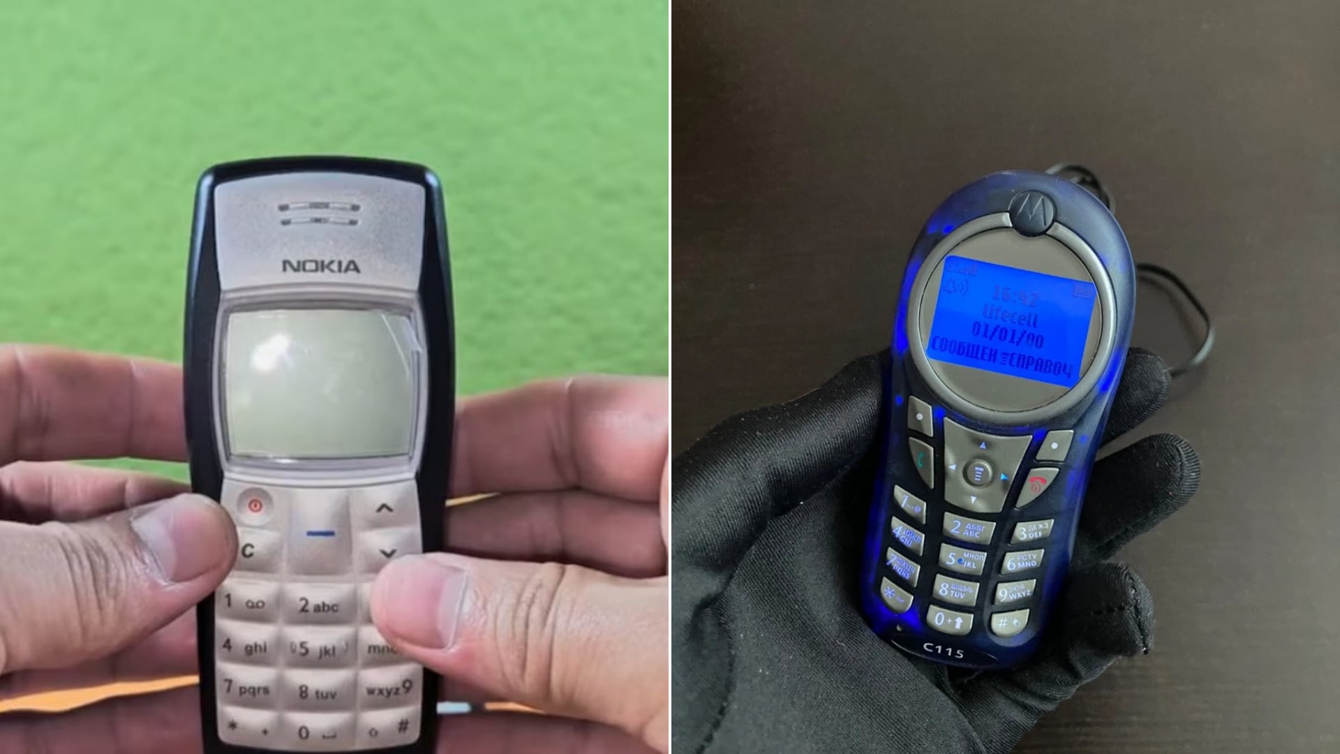 Motorola respondió al éxito finlandés con el compacto modelo C115 en 2004. (Composición)