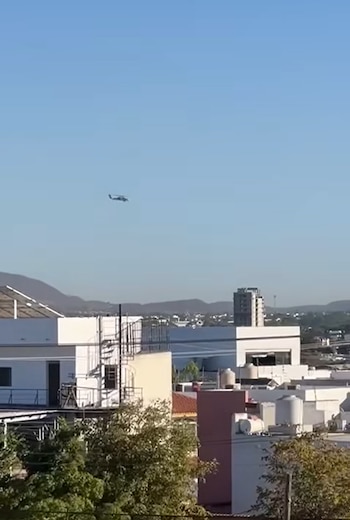 Un helicóptero fue captado en