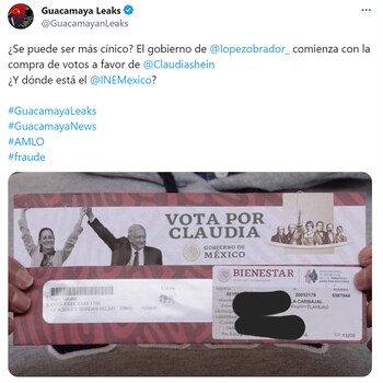 Compra de votos a favor de Claudia Sheinbaum