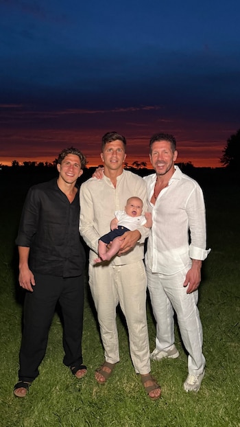 Giuliano Simeone con su padre