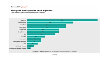 El gráfico sobre las principales preocupaciones de los argentinos (Equipo Mide)