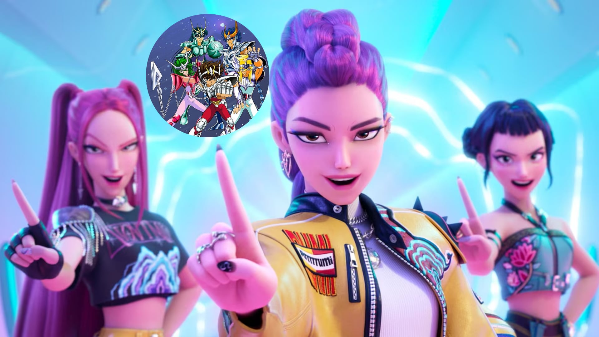 Las Guerreras K-pop y Los Caballeros del Zodiaco son muy populares en el público infantil y juvenil. (Fotocomposición Infobae)