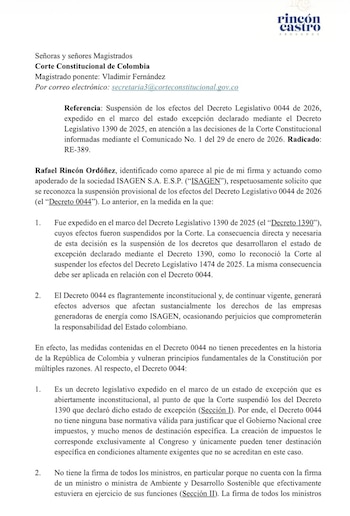 Este fue el alegato que