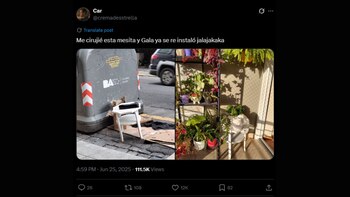 La mesita antes de la