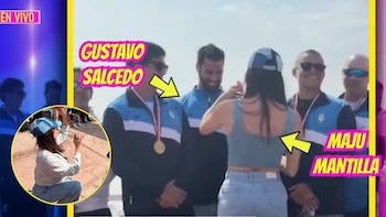 Maju Mantilla fue captada premiando a Gustavo Salcedo y las imágenes reavivan las preguntas sobre su situación sentimental