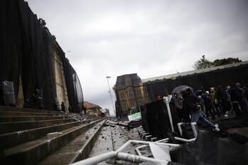 Protestas durante el paro Nacional. Bogotá, Colombia. Foto: Colprensa.