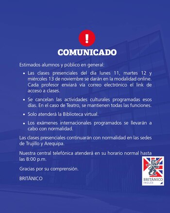 Comunicado Brtiánico.