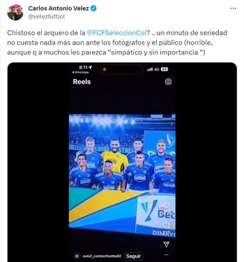 Carlos Antonio Vélez se despachó