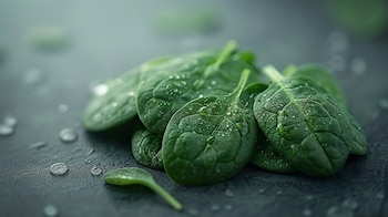 Las espinacas son ricas en