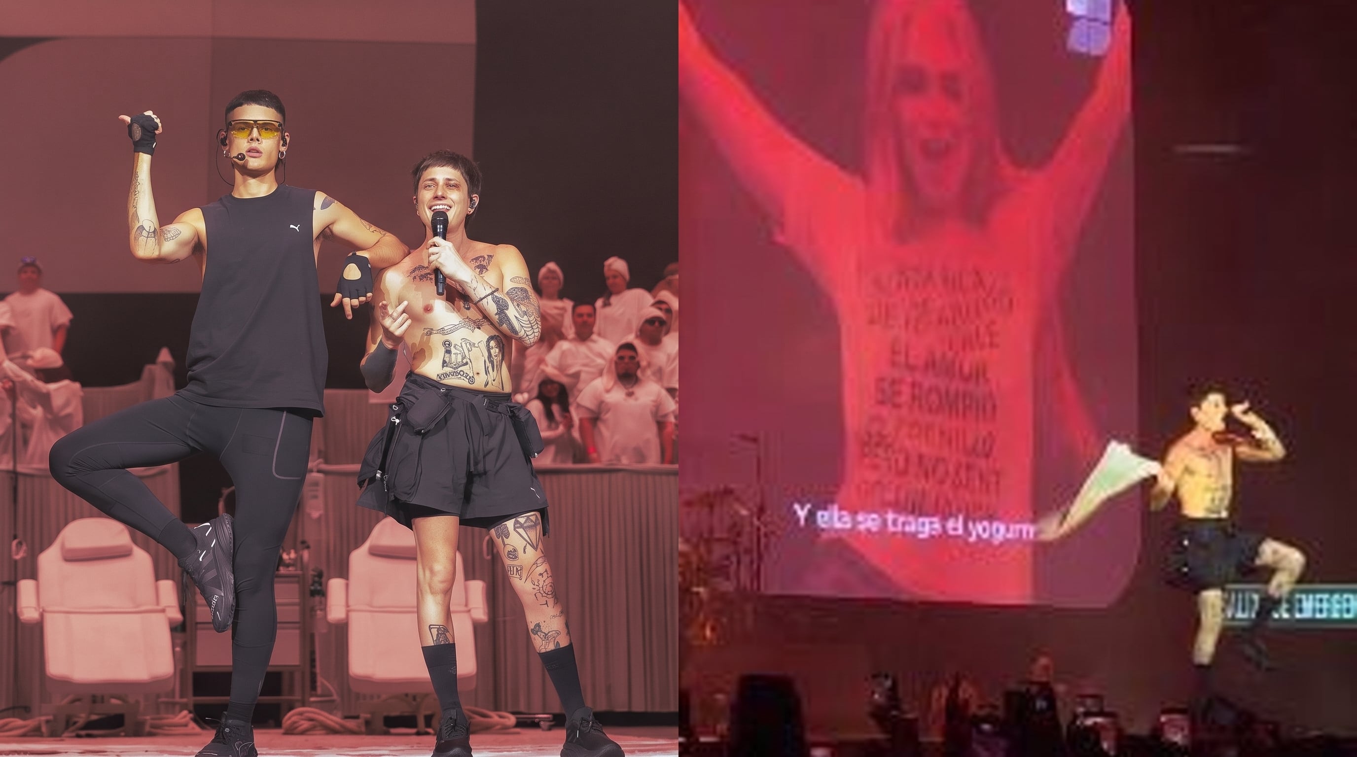 Loreto Peralta roba miradas en el show de CA7RIEL & Paco Amoroso: así fue la noche llena de famosos en México