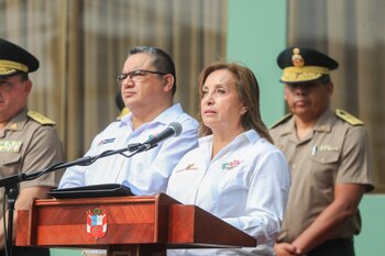 Dina Boluarte en una fotografía