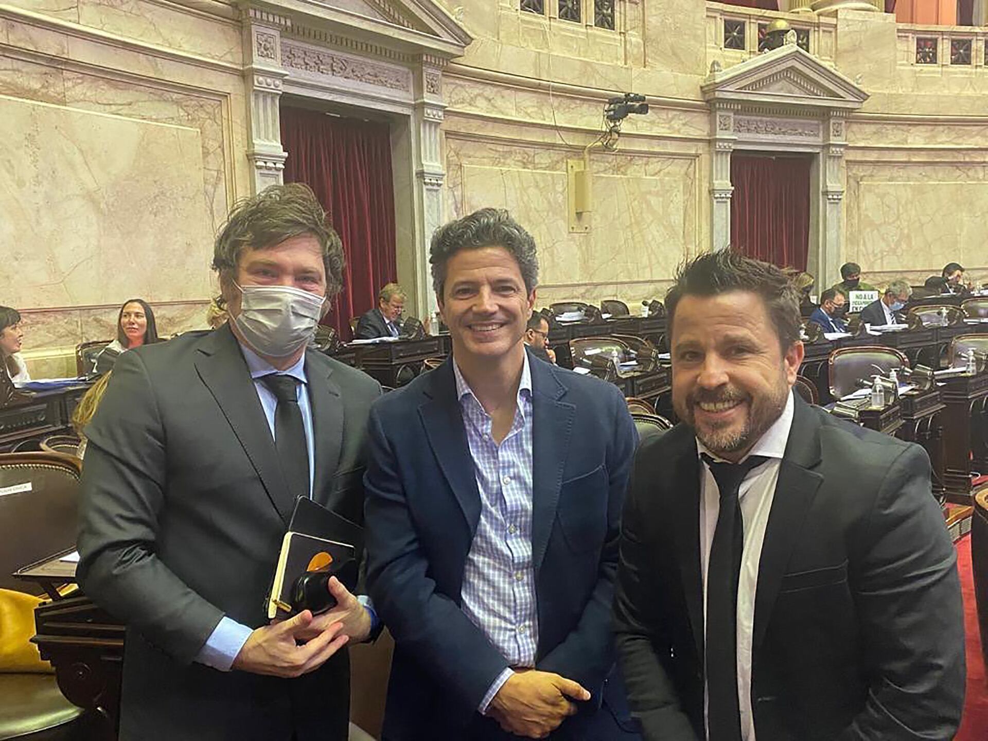 Javier Milei y Martín Tetaz cuando ambos eran diputados (@martintetazok)