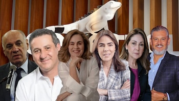 La plancha del Gobierno para Ecopetrol incluye a Carlos Augusto Suárez, Jorge Alberto Jaller Jaramillo, José Camilo Manzur Jattin, Ludmila del Carmen Vergara, Betzy Patricia Martínez y Claudia Margarita Lafaurie Taboada - crédito Carlos Suárez/Betzy Patricia Martínez/Facebook/@P_de_Polombia/X/Luisa González/Colprensa/Superintendencia de Transporte/Canacol/Reuters/Santiago Vergara/ LaPic S.A.S.
