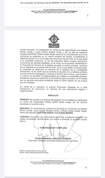 La Procuraduría negó solicitud de