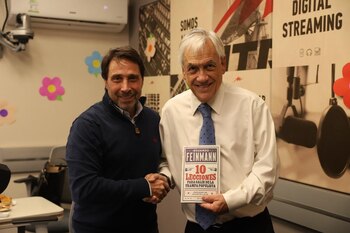 El periodista Eduardo Feinmann junto