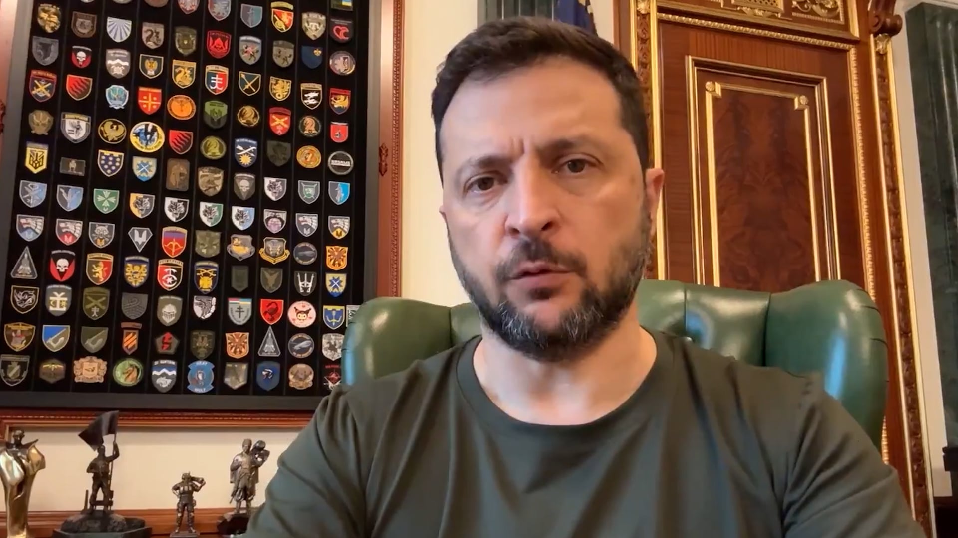 El presidente de Ucrania, Volodimir Zelensky, durante un mensaje al país publicado en sus redes sociales (Captura de video)