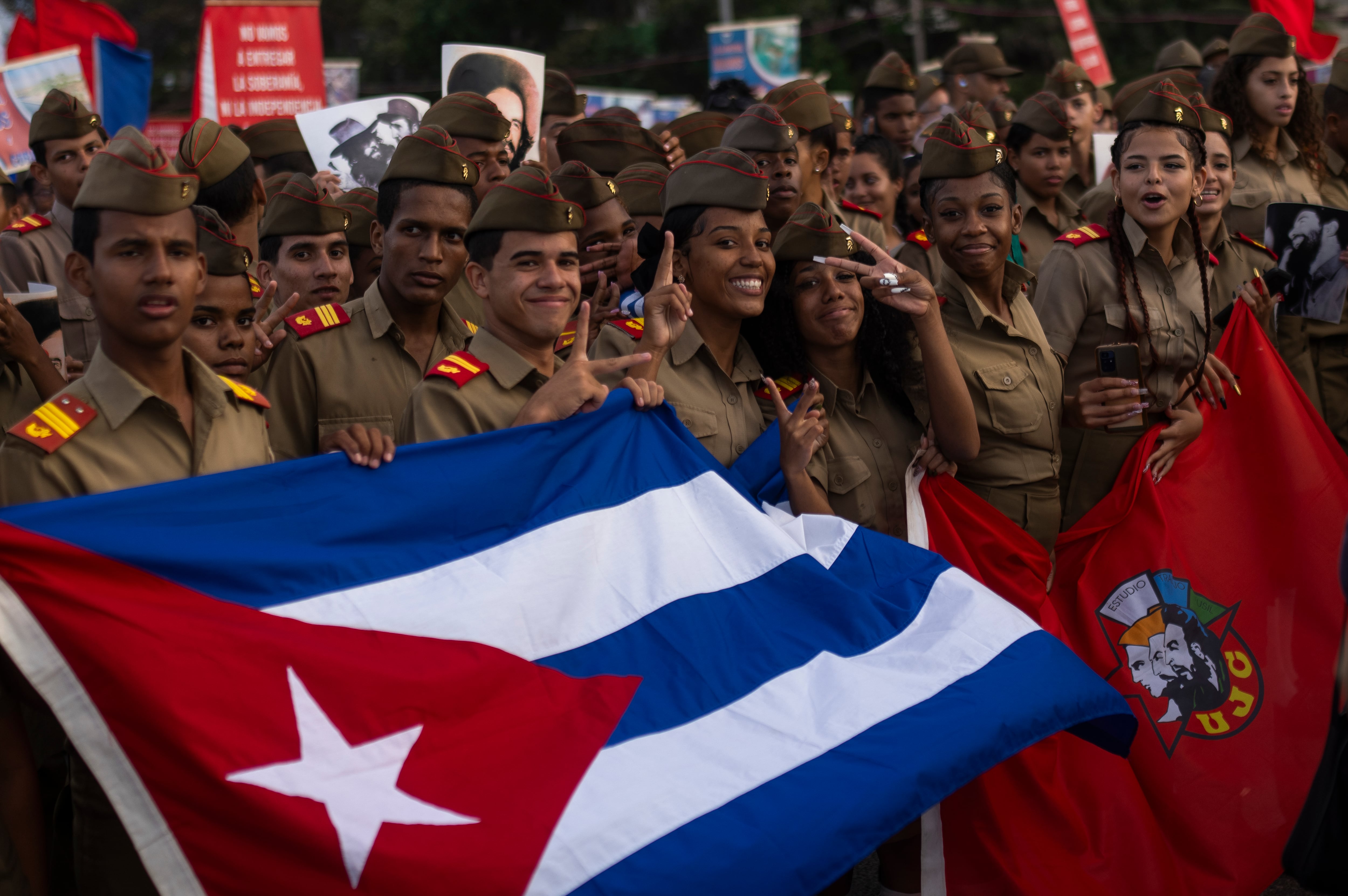 Soldados cubanos en La Habana, Cuba, el viernes 20 de diciembre de 2024 (AP/Ramon Espinosa)