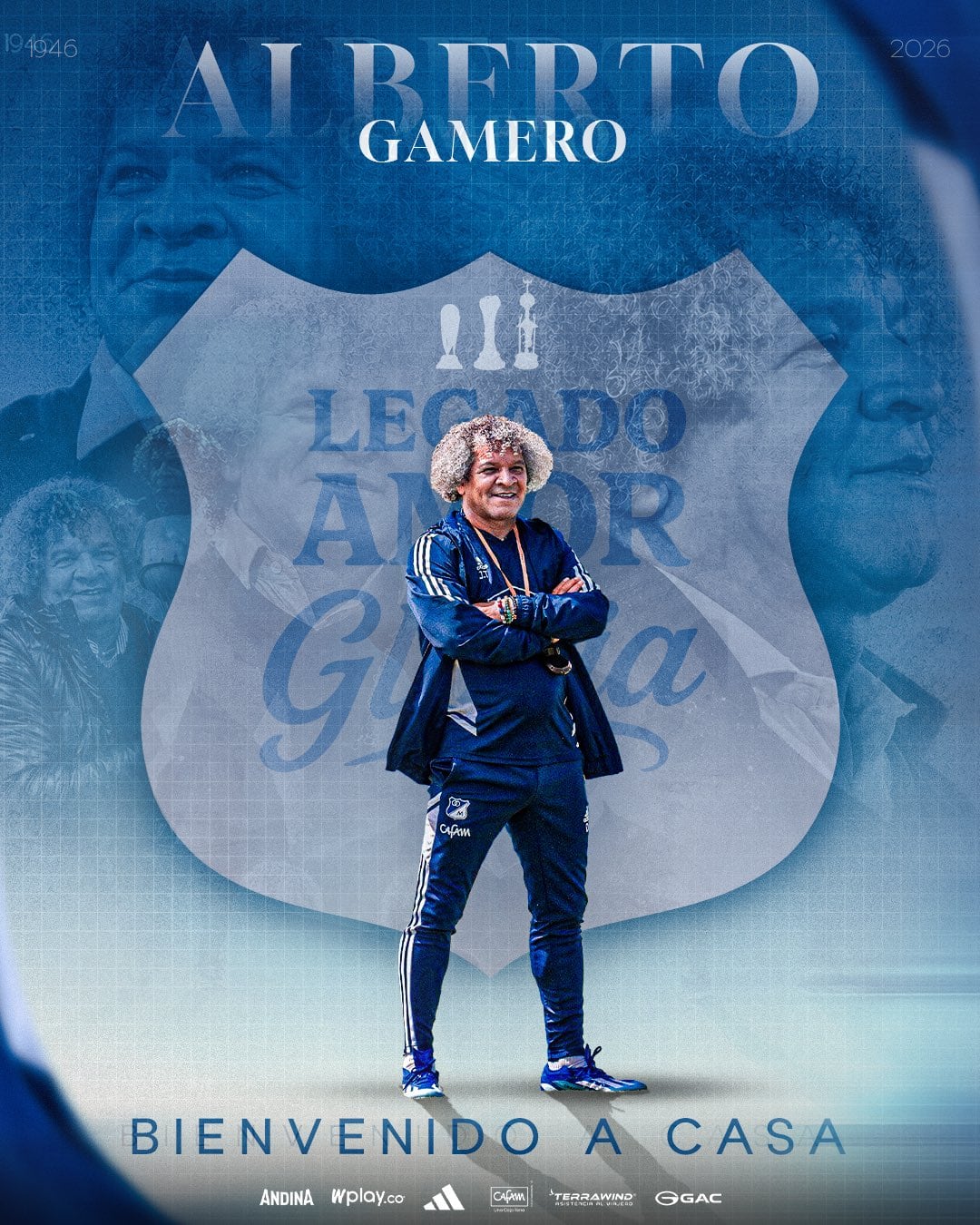 Con esta imagen, Millonarios presentó a Alberto Gamero como su nuevo entrenador - crédito Millonarios FC