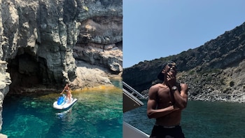 (Izq) Publicación de Fati Vázquez