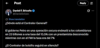 Daniel Briceño se fue en