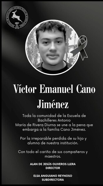 Víctor Emanuel Cano cursaba el