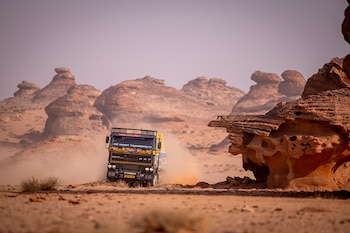El camión en acción en