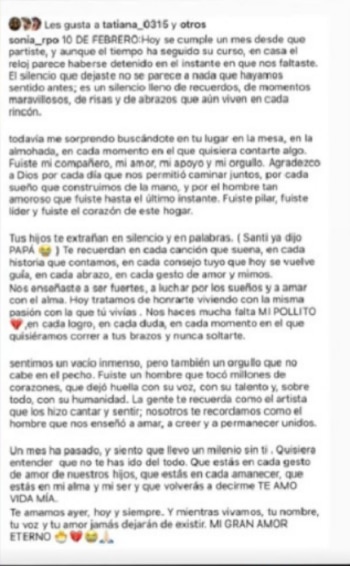 El mensaje de Sonia a