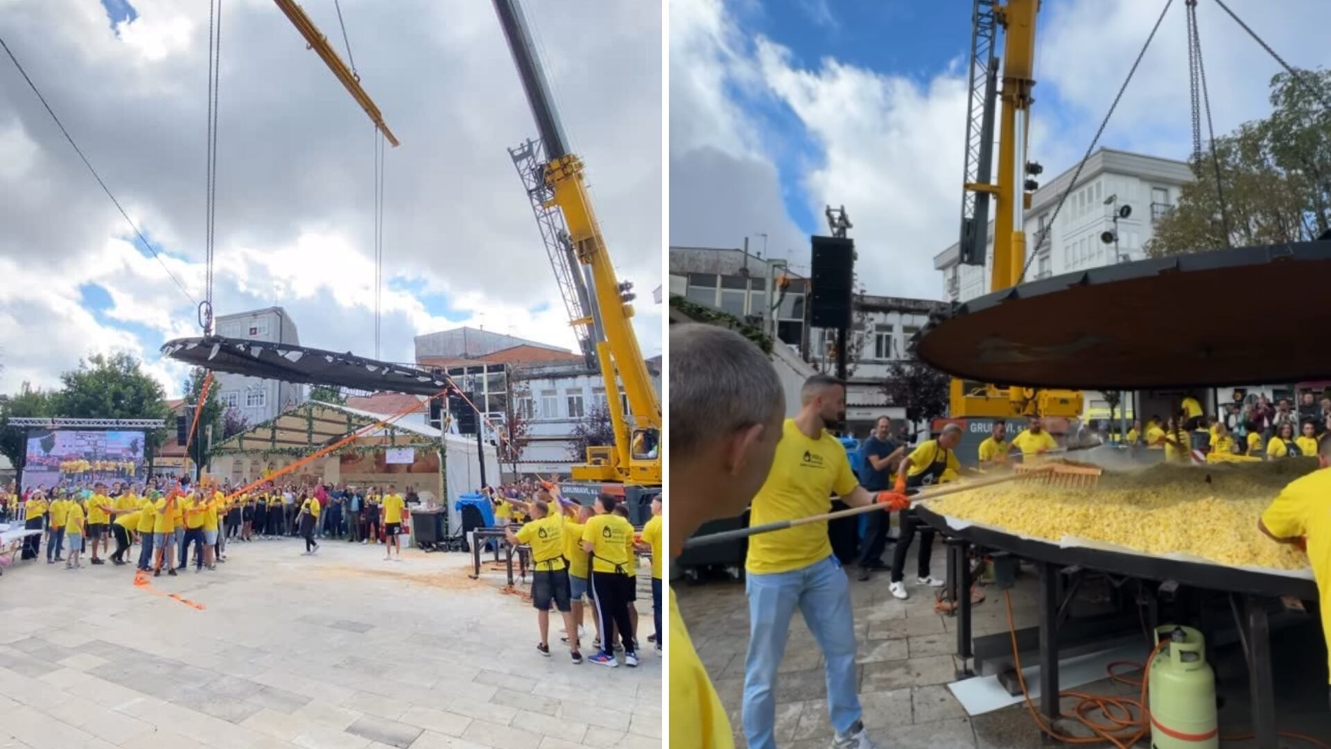 Melide repite la hazaña de elaborar la tortilla de patatas más grande del mundo (Instagram / @elhuevodelaabuela_)