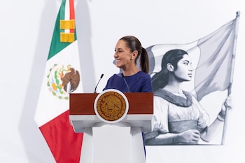 La presidenta Claudia Sheinbaum durante