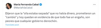 Crítica de Cabal a los