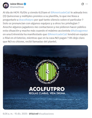 Post de Jaime Dinas sobre