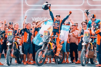 Luciano Benavides celebra su triunfo