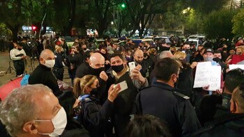 jose luis espert en la marcha de la policía