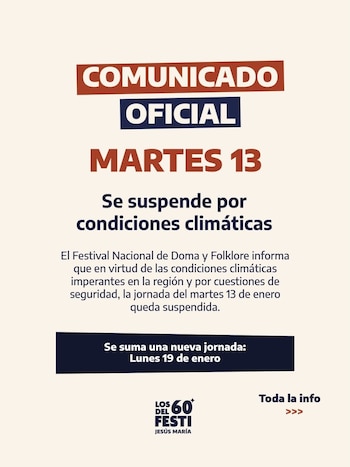 El temporal obligó a suspender