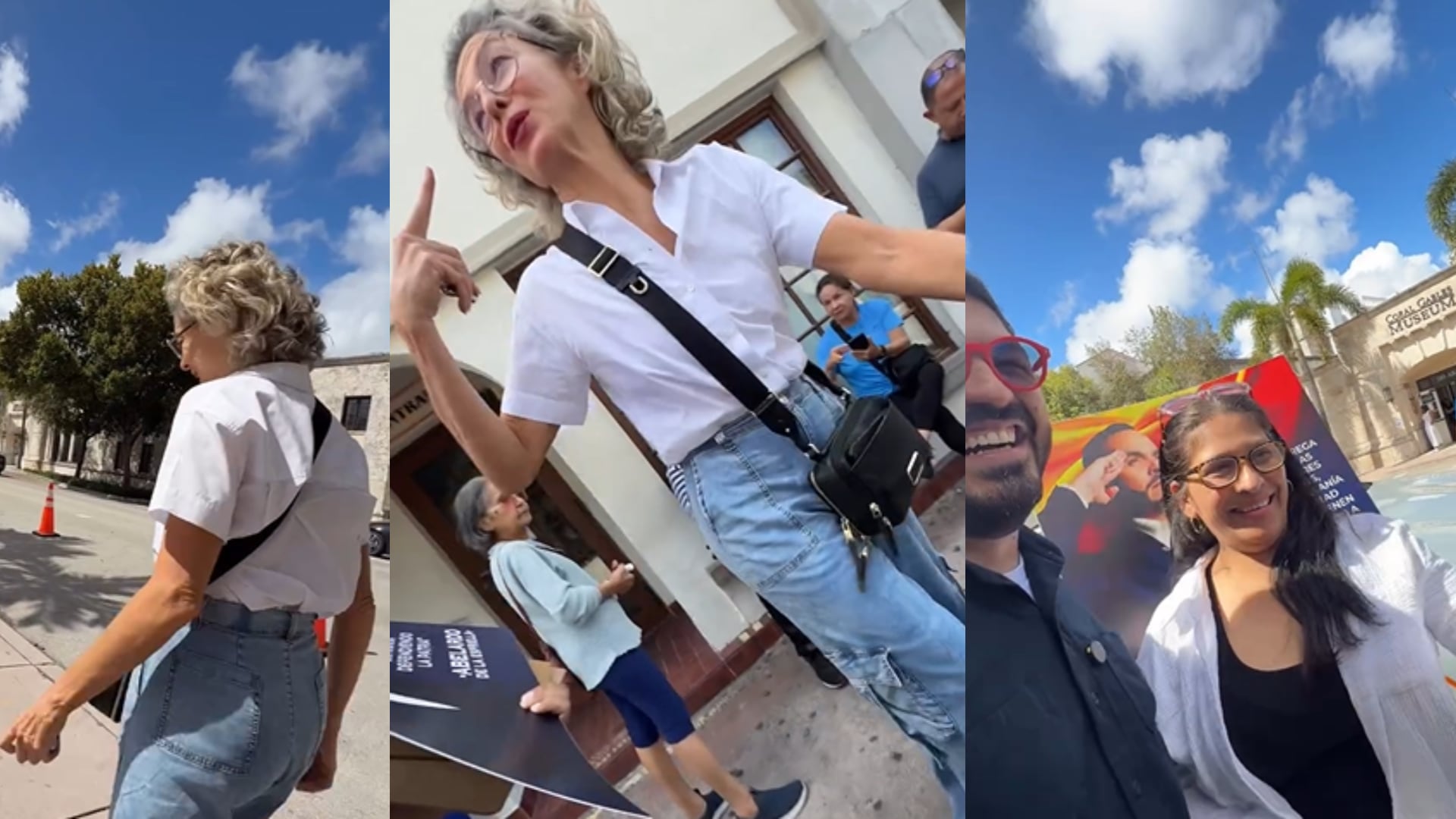 Margarita Rosa de Francisco enfrenta preguntas de seguidores de Abelardo de la Espriella durante votación en el consulado colombiano de Miami - crédito Fotomontaje Infobae (OswaldoOrtiz/Instagram)