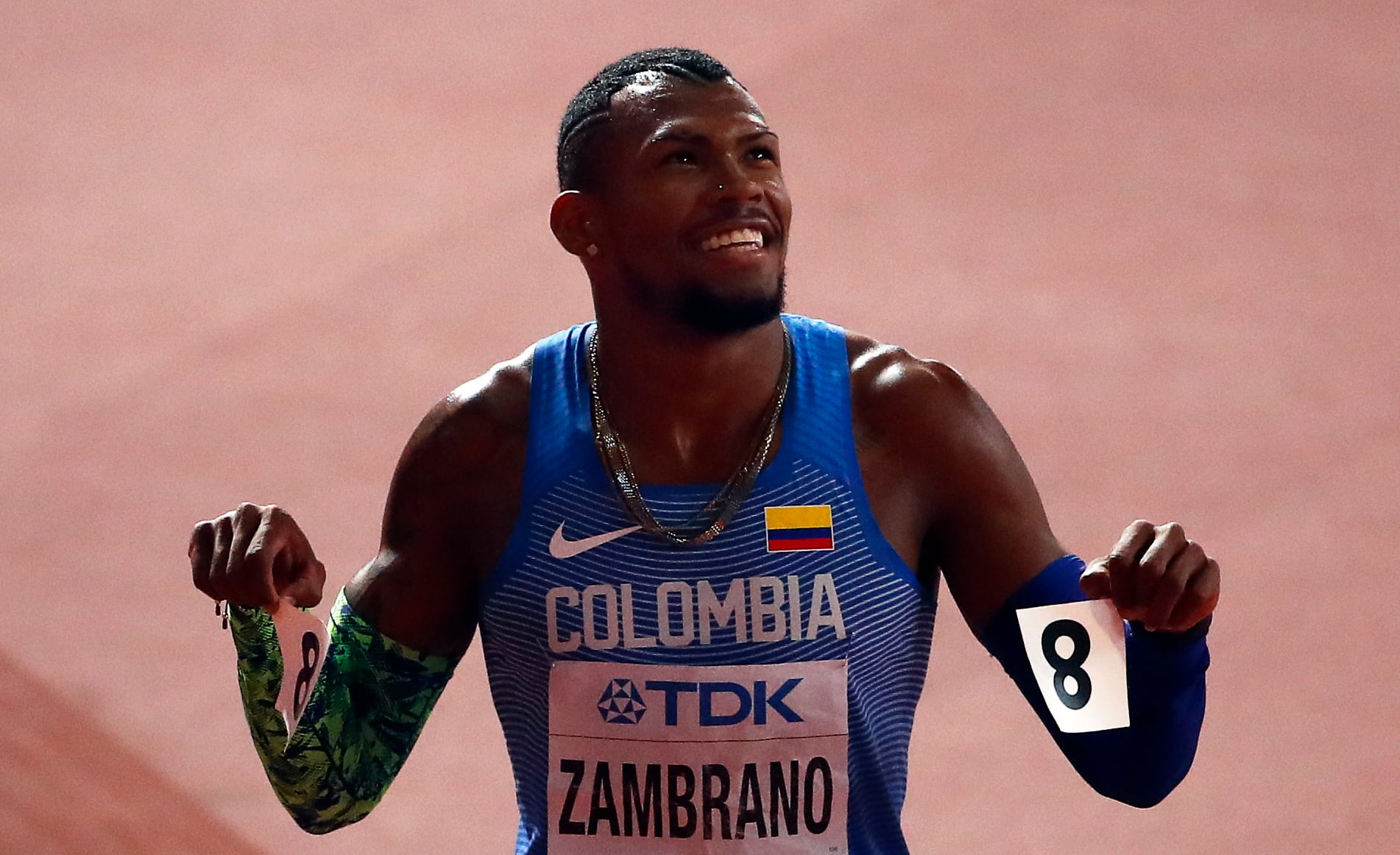 Anthony Zambrano, atleta y medallista olímpico de Colombia - crédito Diego Azubel/EFE