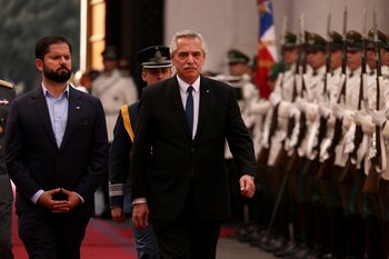 Alberto Fernández viajó a Chile