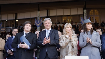 javier Mieli y Victoria Villarruel,