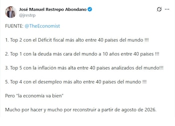 José Manuel Restrepo, exministro de