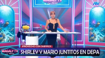 Magaly Medina no cree en la explicación de Mario Hart tras ser captado con Shirley Arica de madrugada. Captura: Magaly TV La Firme.