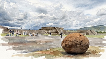 Teotihuacán renueva espacios y estrena exposición con una pelota de hule de hace más de 3 mil años: inversión fue de 37 mdp