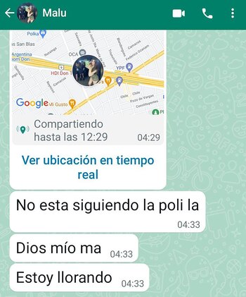 El mensaje que la víctima