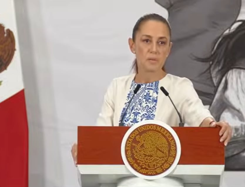 La presidenta Claudia Sheinbaum durante