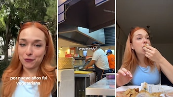 Tiktoker argentina rompe su vegetarianismo