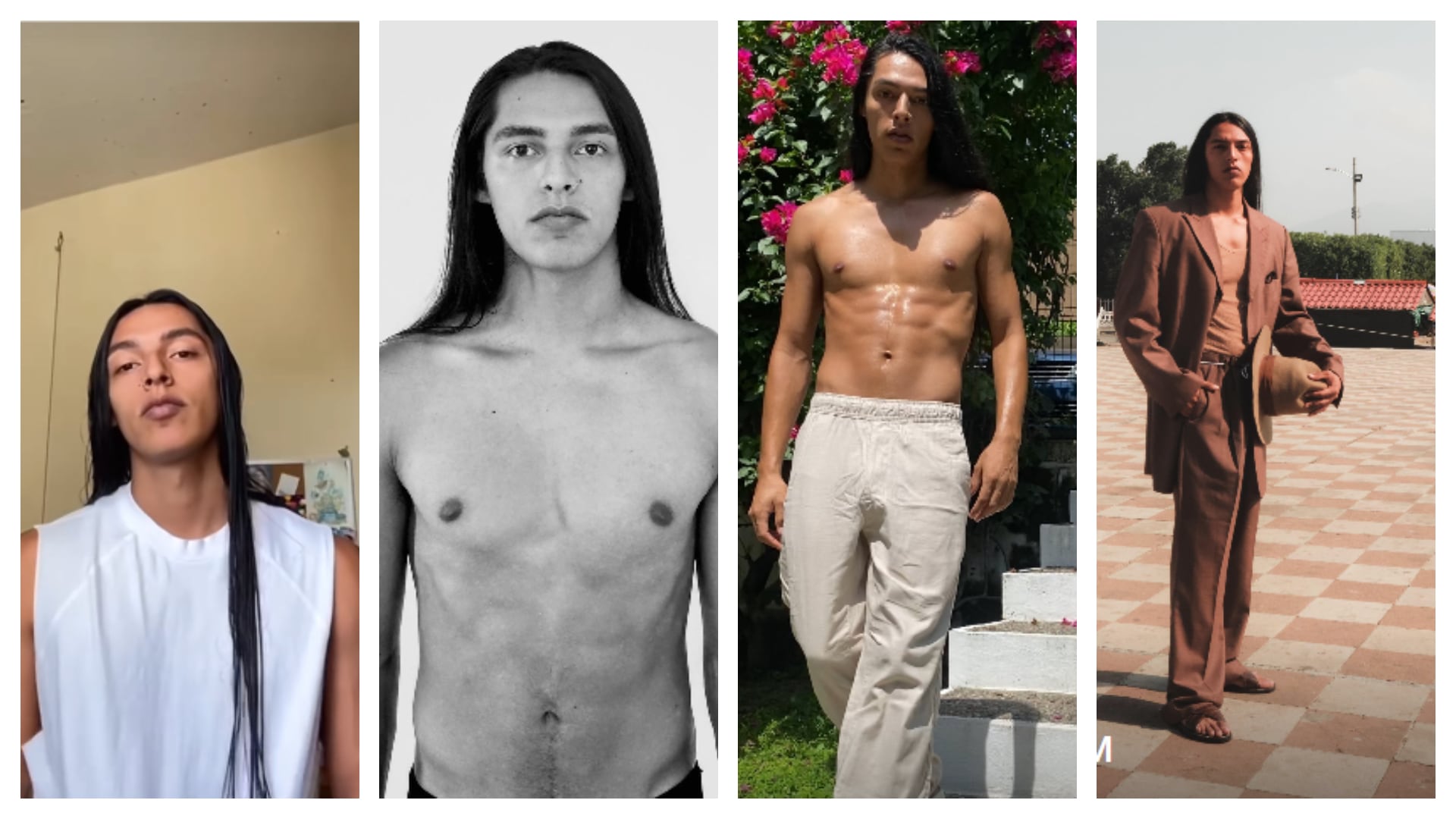 Diego se convirtió en modelo por su belleza natural con rasgos de la cultura zapoteca de Oaxaca que es orgullo nacional y ha posado para varias marcas internacionales Foto: Instagram/lpc_diego
